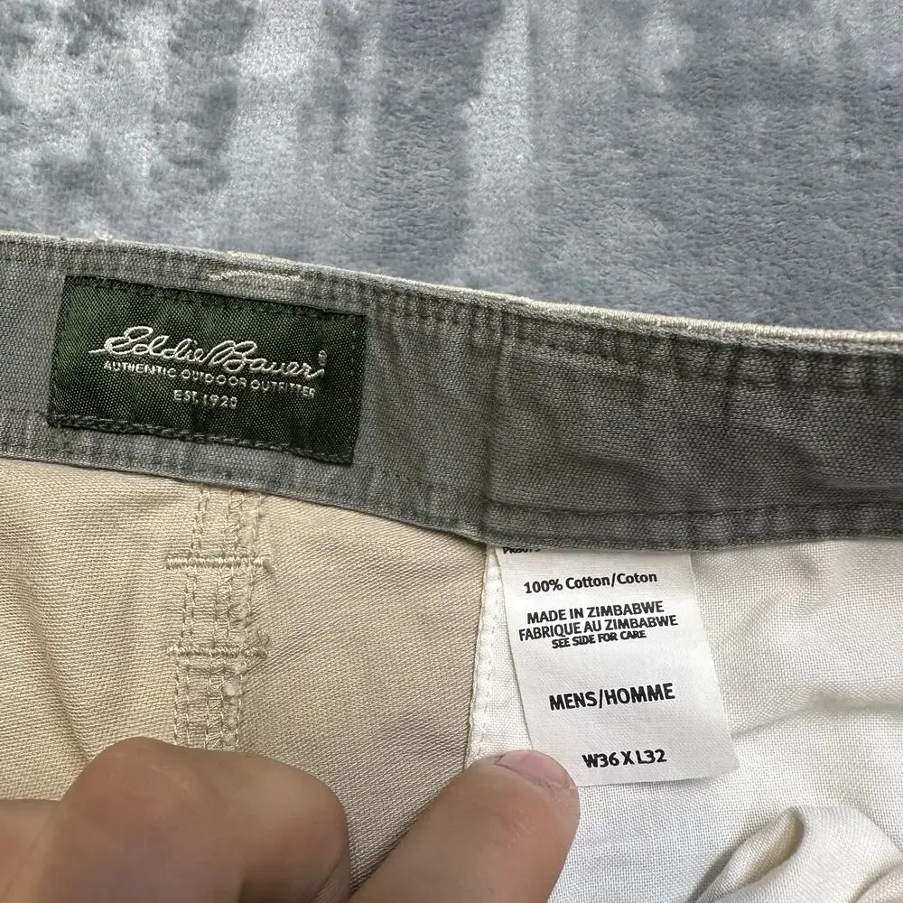 Eddie Bauer Authentic Outdoor‎ Outfitter Cargo Pants Men's Size 36x32 Beige
